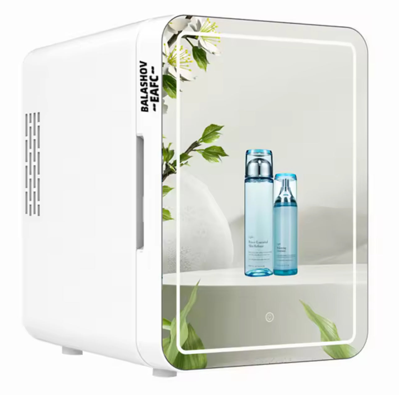 4Lミニ化粧品冷蔵庫|スキンケア用LEDミラー付き