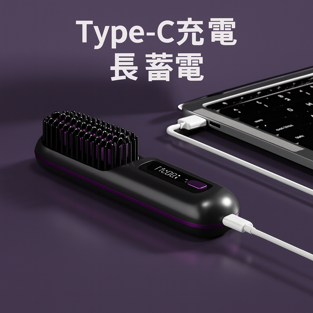 ワイヤレススマートブラシ｜20秒でサラツヤ髪