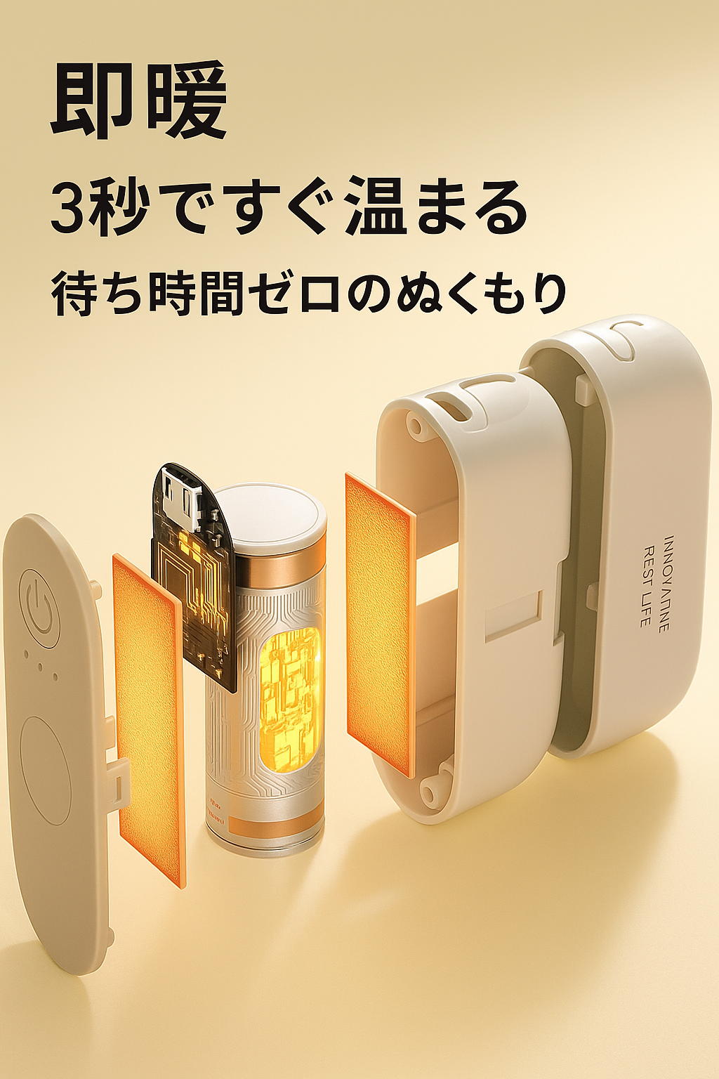 冬の必需品 2 in 1 磁気式ハンドウォーマー